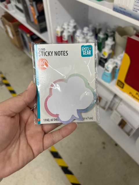 Pen+Gear Cloud Sticky Notes, 2.59" x 2.75", 60 sheets/pad