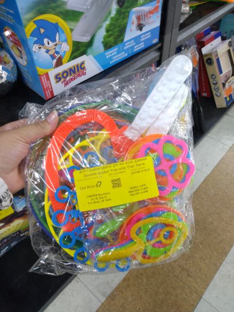 28 pcs bubble wands set for kids, summer outdoor bubble toys with tray