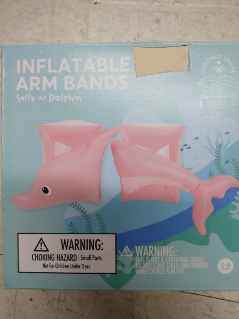 Coconut Grove by Sunnylife Inflatable Arm Bands Sally the Dolphin, Pink