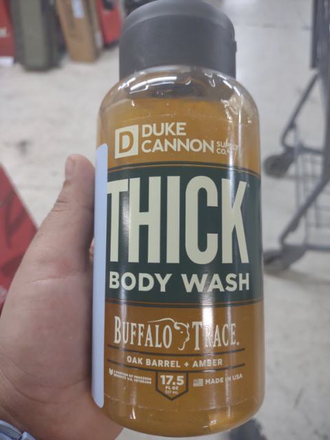 Duke Cannon Thick Body Wash, Buffalo Trace Oak Barrel + Amber, 17.5 fl oz