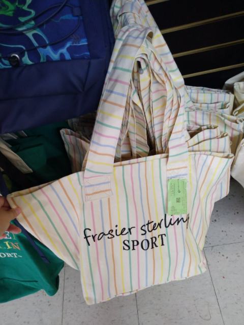 Frasier Sterling Sport striped tote
