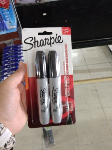 Sharpie Black Chisel Tip Permanent Marker, 2 Count