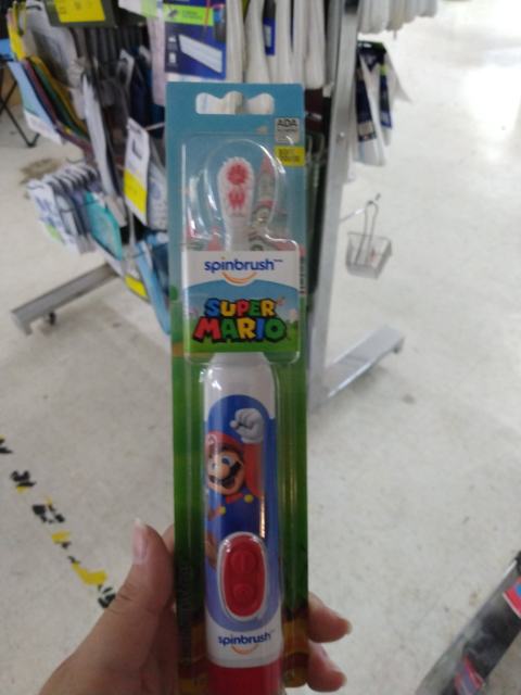 Super Mario Kids Spinbrush Electric Toothbrush
