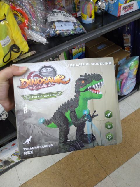 Anpro Walking Dinosaur Electric T-Rex with Light and Roaring Sound