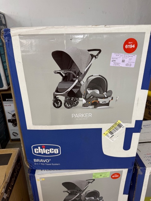 Chicco Bravo 3-in-1 Quick-Fold Trio Travel System (Parker)