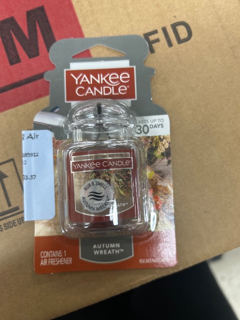Yankee Candle Car Jar Ultimate Hanging Air Freshener, Autumn Wreath