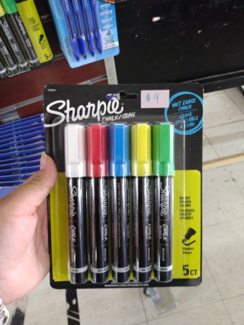 Sharpie Wet Erase Chalk Markers, 5 ct