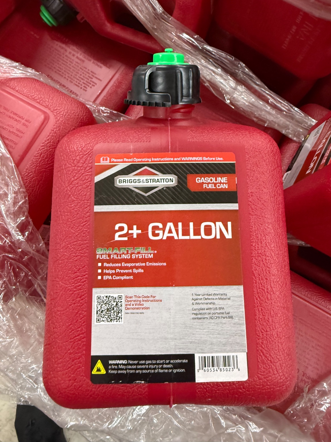 Briggs & Stratton 2+ Gallon gasoline fuel can
