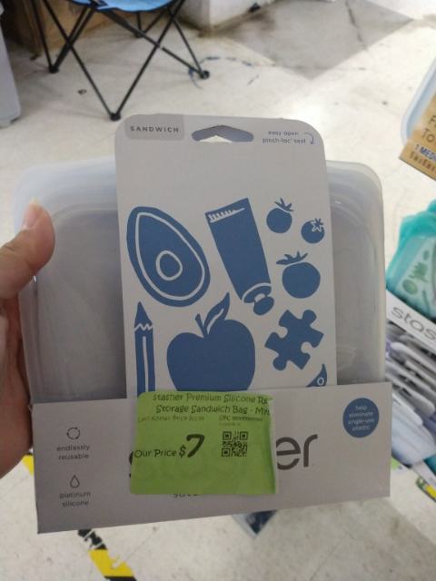 Stasher Premium Silicone Reusable Storage Sandwich Bag
