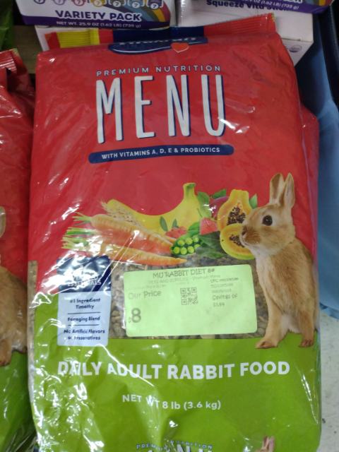 Vitakraft Menu Daily Adult Rabbit Food, 8 lb