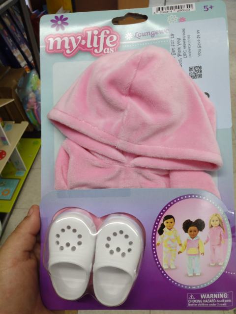 My Life As Loungewear Fashion Set for 18-inch Doll, 3 Pieces Included, Pink/Yellow