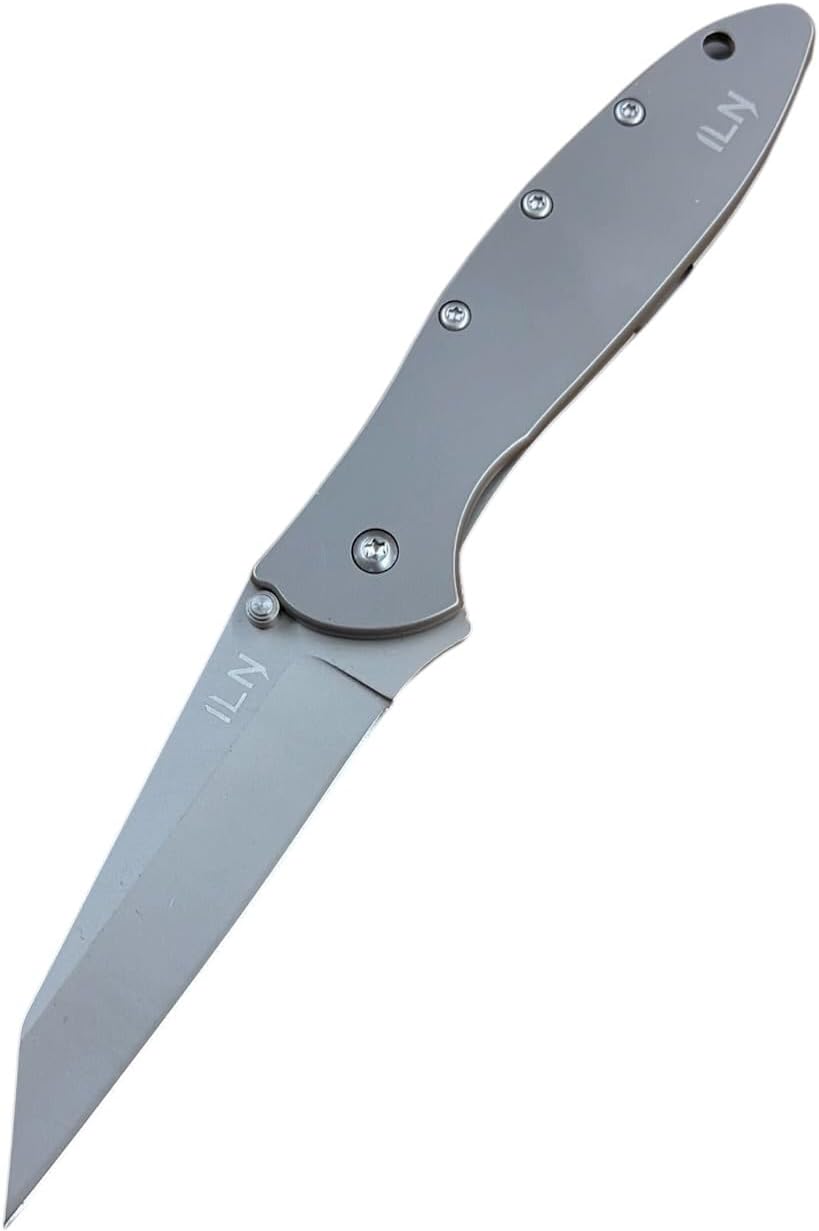 iLikeNew ILN EDC Spring-Assisted Folding Pocket Knife – Silver Tanto — photo 1