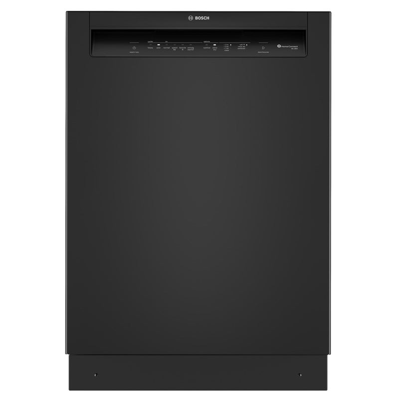 Bosch 300 Series Front Control Recessed Handle Dishwasher – Black – SHE43DM6N