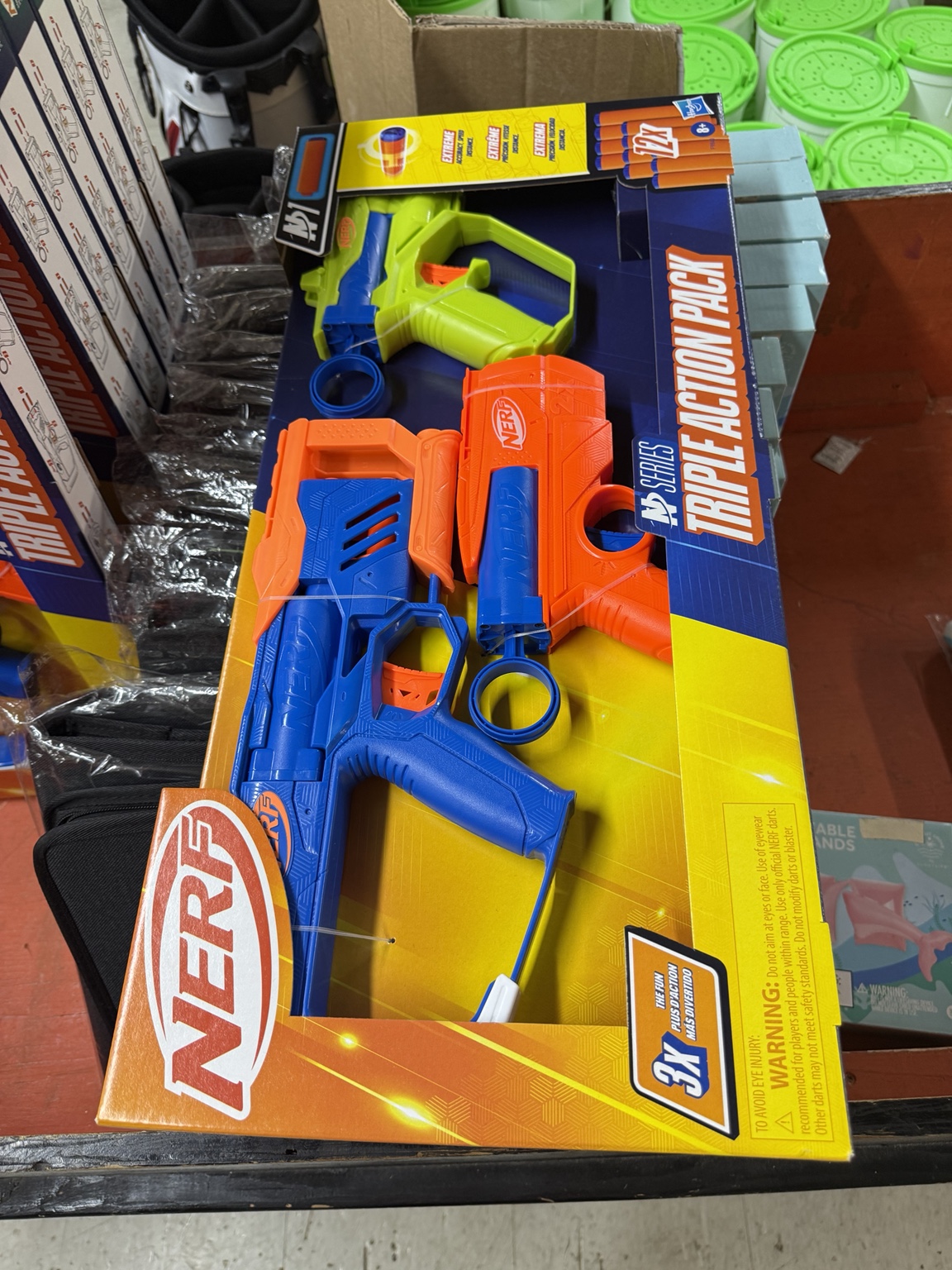 Nerf N Series Triple Action Pack – 3 Blasters and 12 Darts