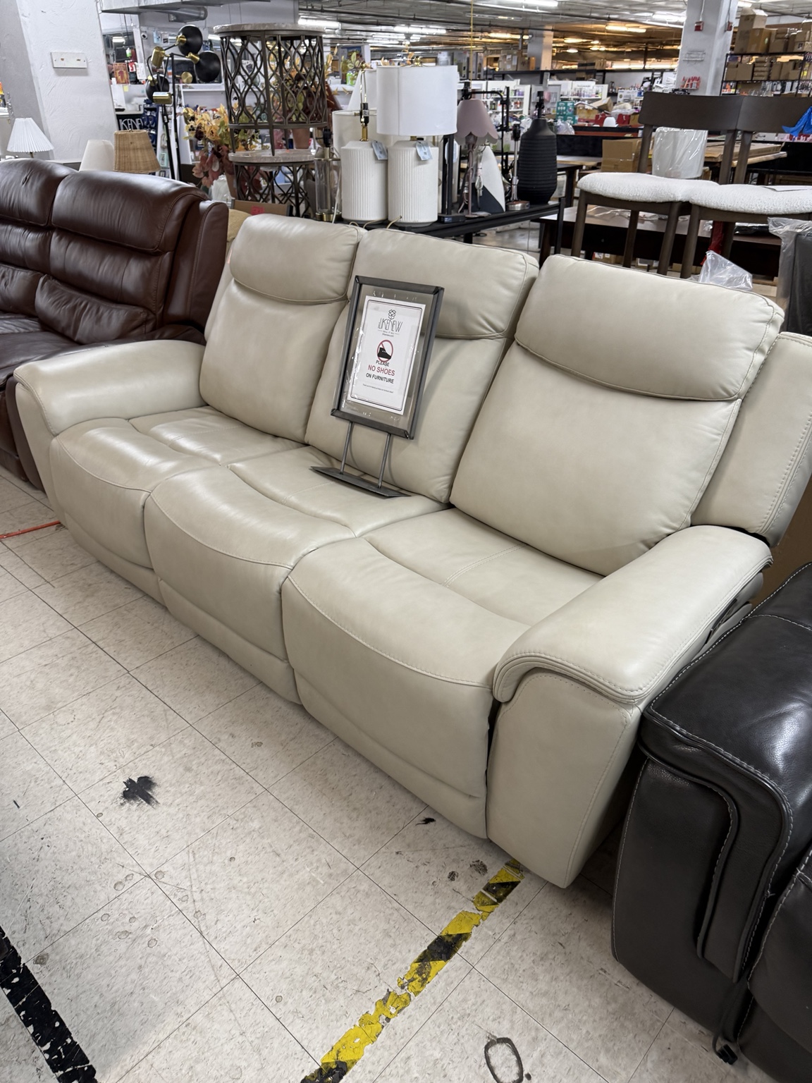 Sanders Leather Power Reclining Sofa with Power Headrests