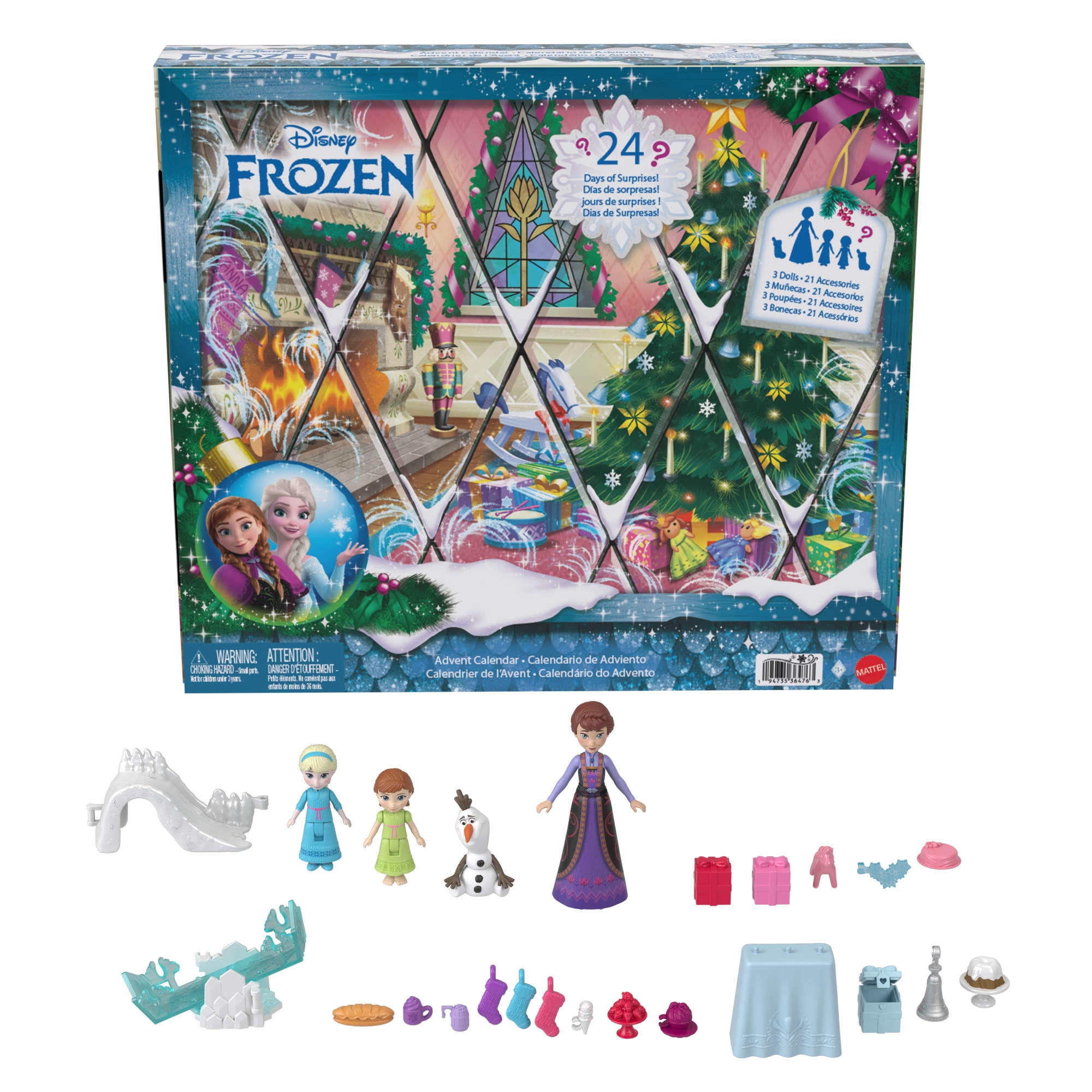 Disney Frozen 24-Day Advent Calendar with Young Anna & Elsa