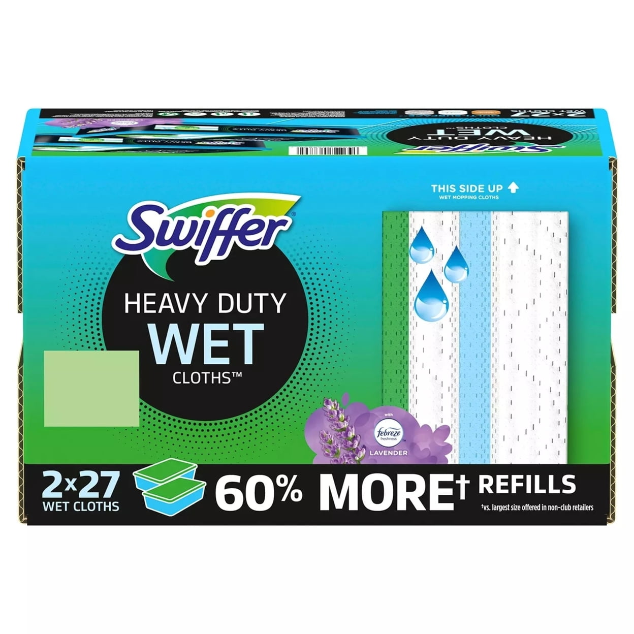 Swiffer Sweeper Heavy Duty Wet Cloth Refills – Lavender, 54 Count