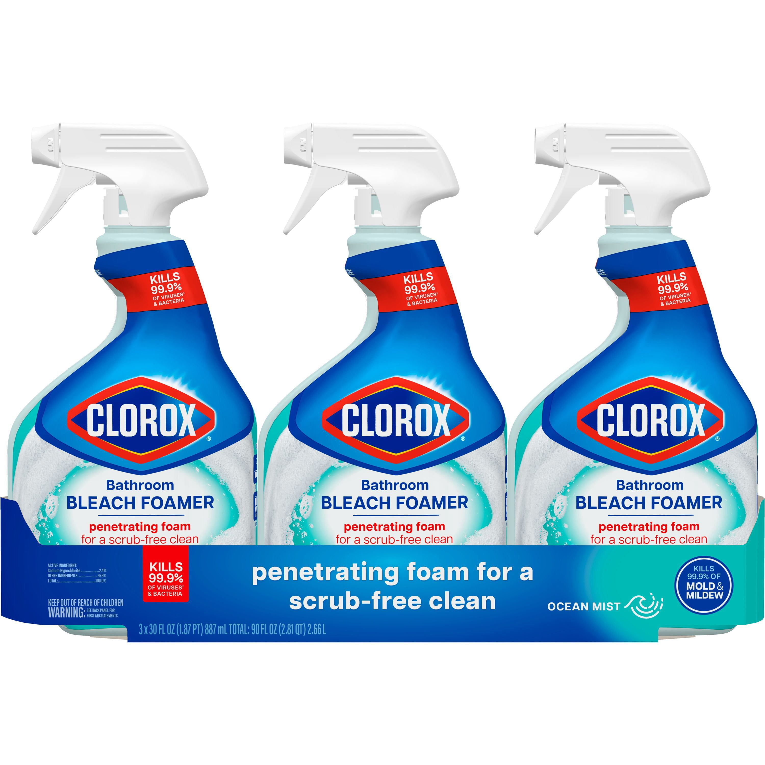 Clorox Bleach Foamer – 30 oz, 3 Pack
