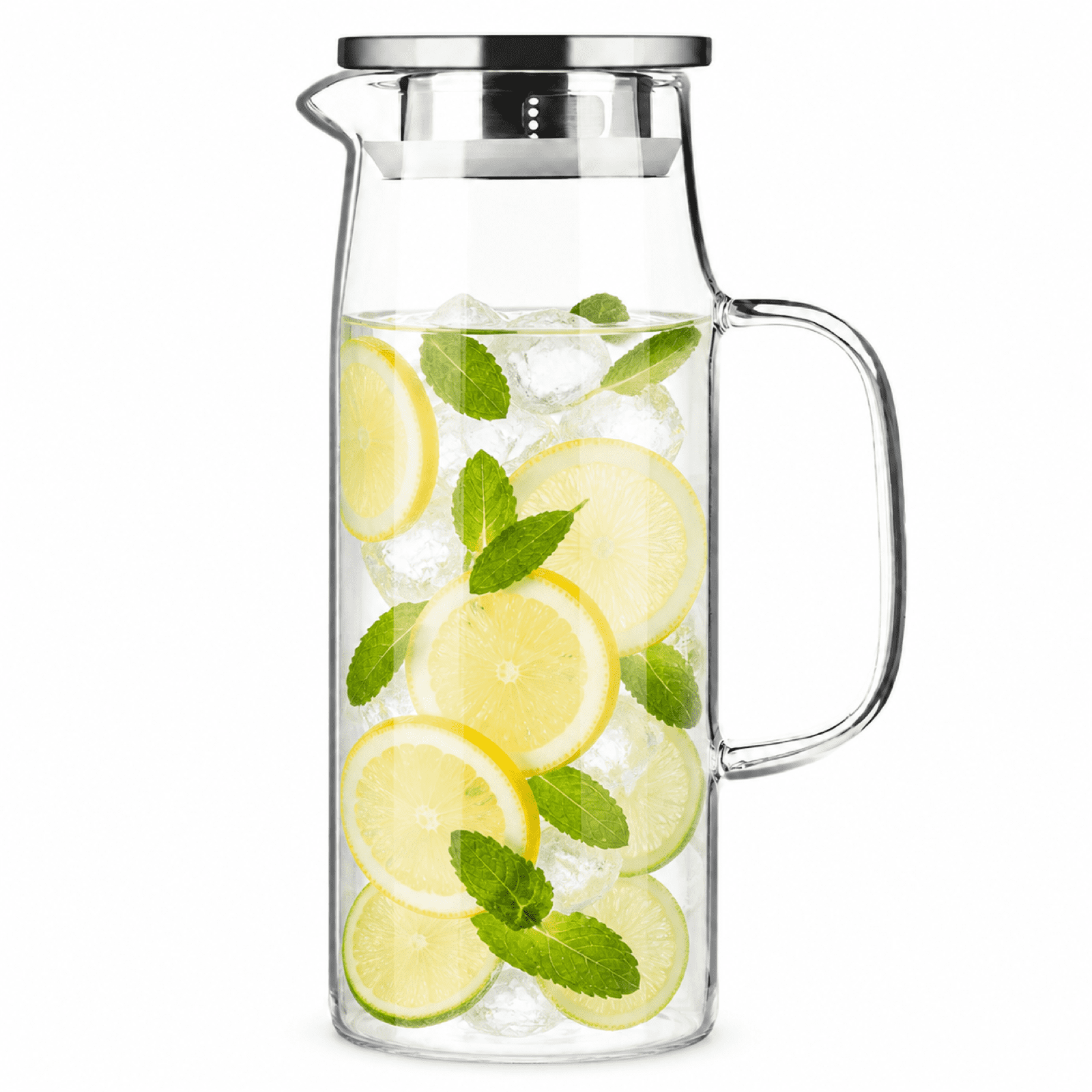 Baalaka Glass Water Pitcher with Lid – 50 oz