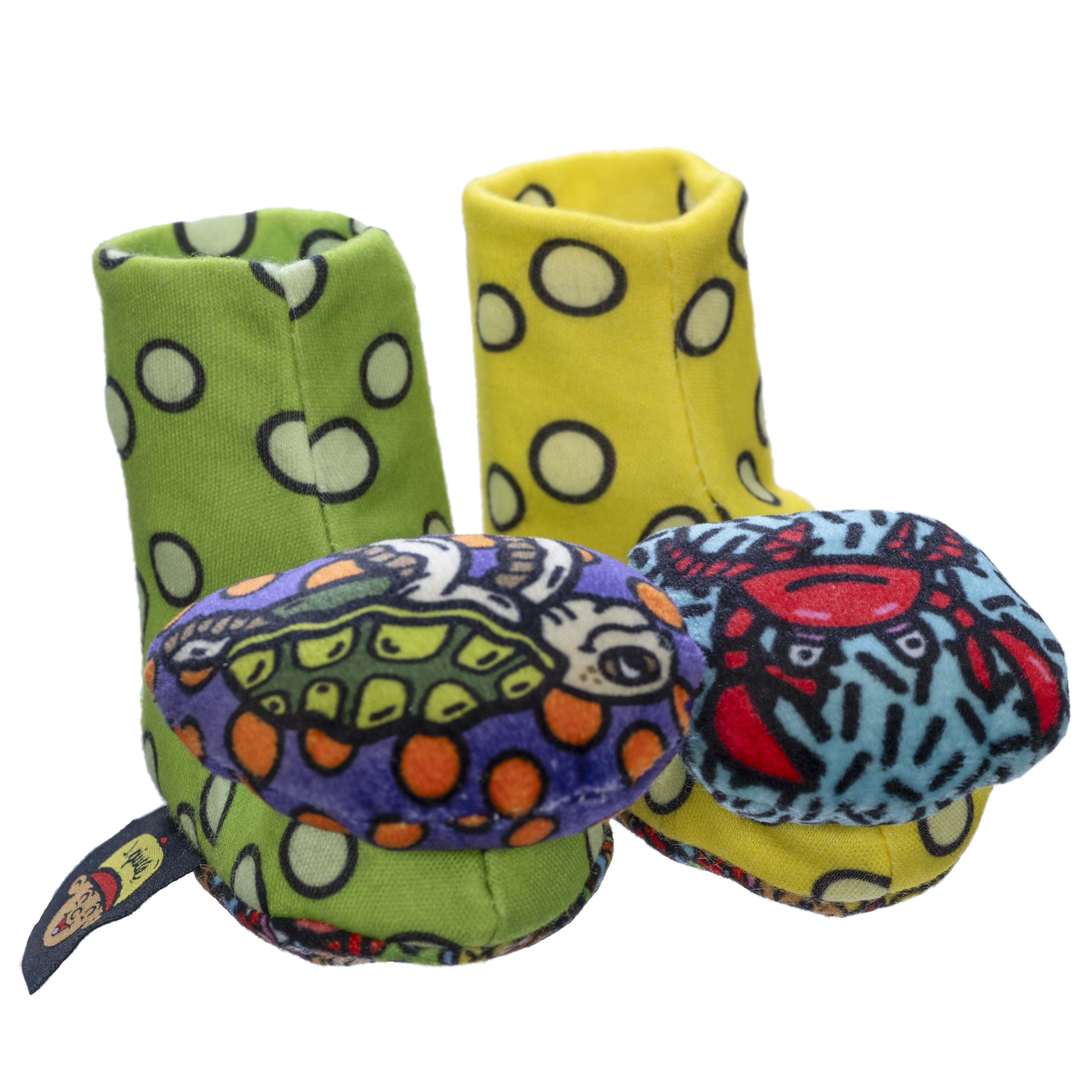 J Pierce Sensory Rattle Socks – Turtle & Sea Crab