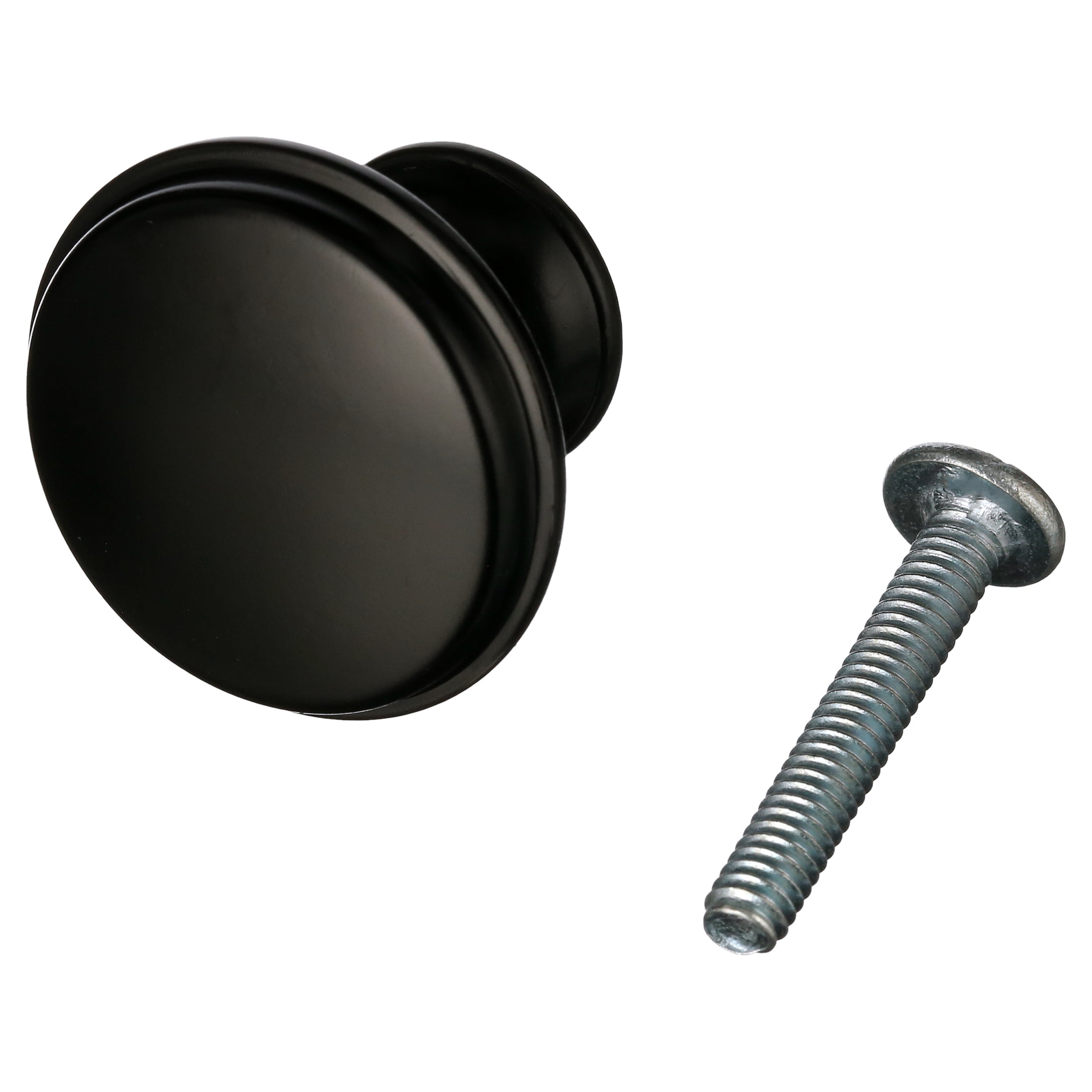 Aldhurst Round Cabinet Knobs – Matte Black Zinc, 1.1 inch, 30 Pack