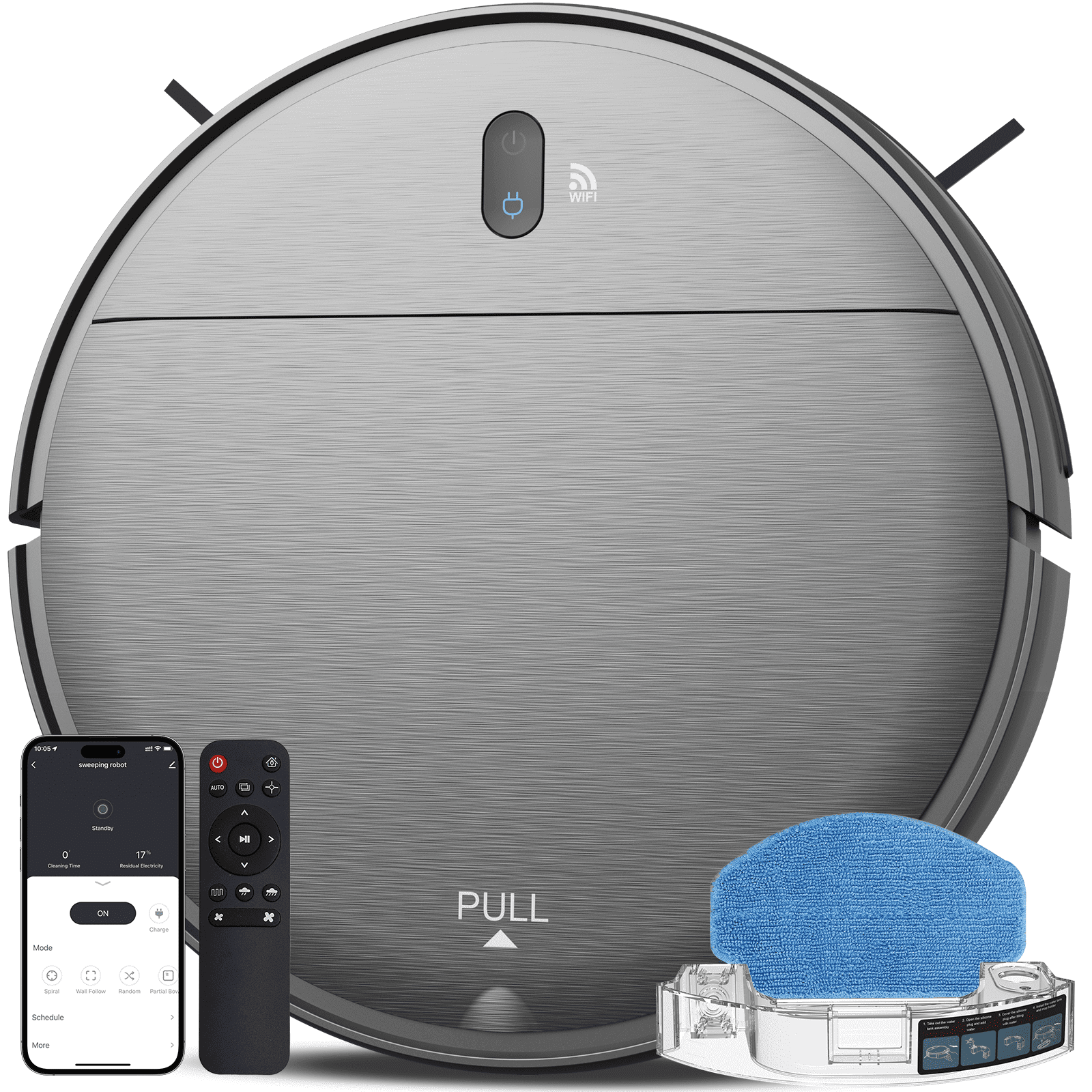 Robot Vacuum & Mop Combo with WiFi and Alexa